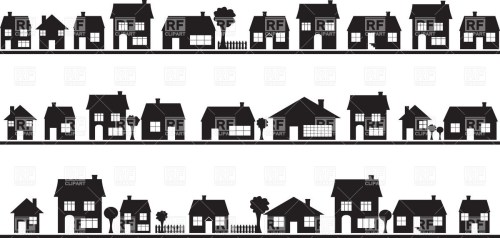 neighbourhood-silhouettes-of-country-houses-Download-Royalty-free-Vector-File-EPS-69644